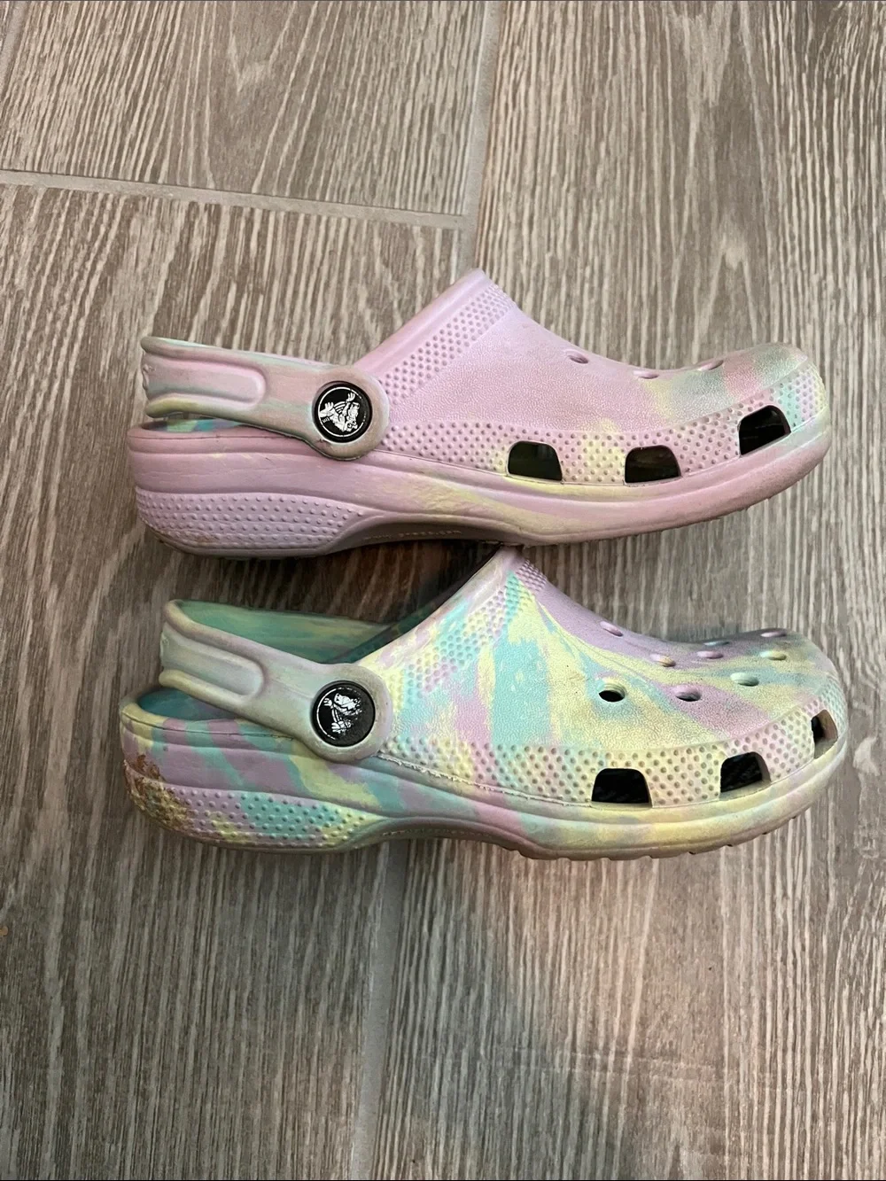 Kids multi color crocs